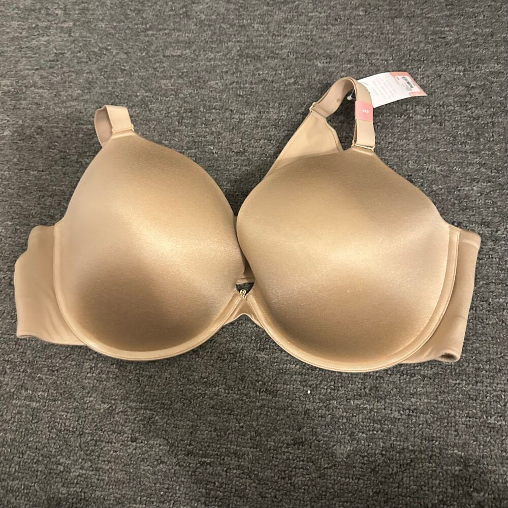 Lane Bryant Cacique Boost Plunge Underwire Padded Bra Sz 48D Beige